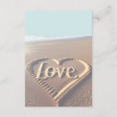 Carte D'accompagnement Plage moderne avec Coeur Vellum Détails (Dos)