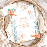 Plage Starfish & Seashells Elegant Diapper Raffle