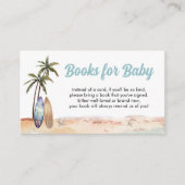 Carte D'accompagnement Plage Surfs Books For Baby shower (Devant)