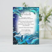 Carte D'accompagnement Plage thème Dolphin Détails Mariage (Debout devant)