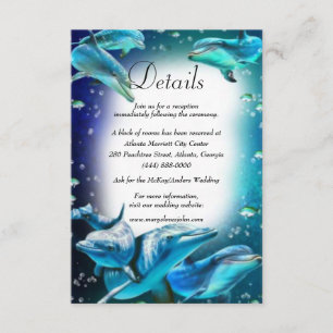 Carte D'accompagnement Plage thème Dolphin Détails Mariage