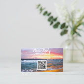 Carte D'accompagnement Plage tropicale Destination Mariage côtier (Debout devant)