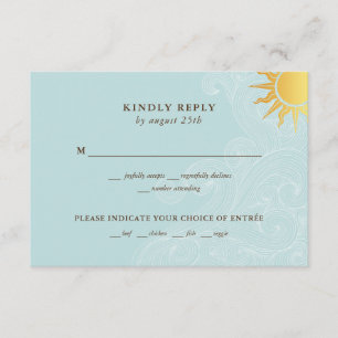 Carte D'accompagnement Plage tropicale RSVP