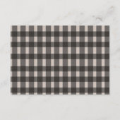Carte D'accompagnement Plaid blanc & noir Date Night Ideas Fête des marié (Dos)