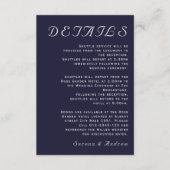 Carte D'accompagnement Plain Navy Ultra Moderne Chic Solid (Devant)