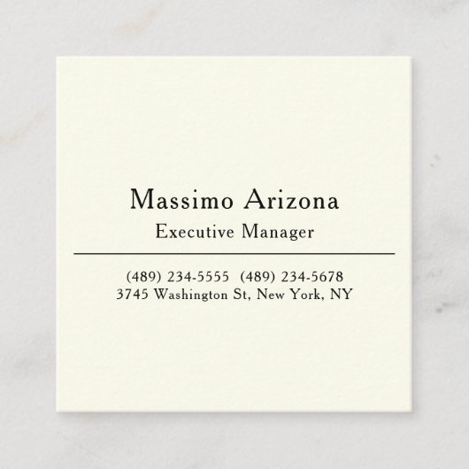 Carte D'accompagnement Plain Professional Modern Minimailst (Devant)