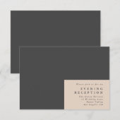 Carte D'accompagnement Plaine de charbon de bois Réception de mariage de  (Devant / Derrière)