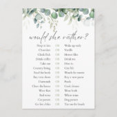 Carte D'accompagnement Plairait-elle à Eucalyptus Fête des mariées jeu (Devant)