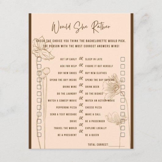 Carte D'accompagnement Plairait-Elle À La Partie De Bachelorette (Devant)