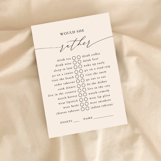 Carte D'accompagnement Plairait-Elle Plutôt Jeu De Fête