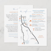 Carte D'accompagnement Plan de mariage personnalisé pour Andres (Devant / Derrière)