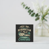Carte D'accompagnement Plan de retraite de camping (Debout devant)