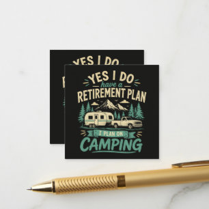 Carte D'accompagnement Plan de retraite de camping