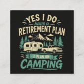 Carte D'accompagnement Plan de retraite de camping (Dos)