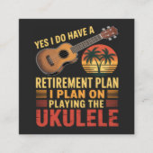 Carte D'accompagnement Plan de retraite Ukulele Drôle (Devant)