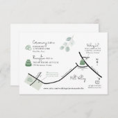 Carte D'accompagnement Plan mariage Conception de commande personnalisée (Devant / Derrière)