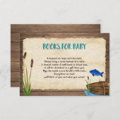 Carte D'accompagnement Planche de demande de baby shower de garçon de pêc (Devant / Derrière)