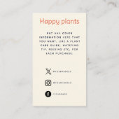 Carte D'accompagnement Plante moderne Merci (Dos)