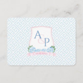 Carte D'accompagnement Plat de Mariage rose Preppy Choix de repas RSVP (Dos)