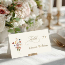 Carte d'accompagnement pliée pour mariage aux fleu