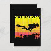 Carte D'accompagnement Plongée Plongée Silhouette Plongée Plongée Plongée (Devant / Derrière)
