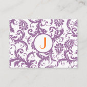 Carte D'accompagnement Plum Damask Orange Response and Website Cards (Dos)