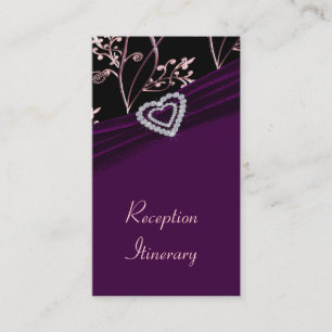 Carte D'accompagnement Plum Élégance Coeur Flore Fils