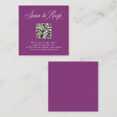 Carte D'accompagnement Plum Purple Élégance italienne | RSVP avec code QR (Devant / Derrière)