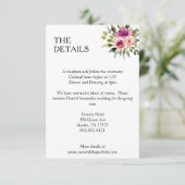 Carte D'accompagnement Plum rose et noir d'espere florale moderne (Debout devant)