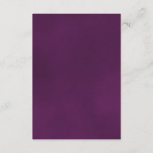 Carte D'accompagnement Plum violet Rose élégant Détails de mariage QR Cod (Dos)