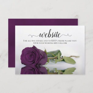 Carte D'accompagnement Plum violet Rose Élégant mariage site Web