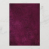 Carte D'accompagnement Plum violet rose pâle Mariage végétal (Dos)