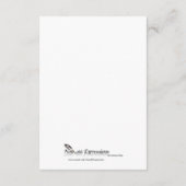 Carte D'accompagnement Plumes Peacock avec un cadre double (Dos)