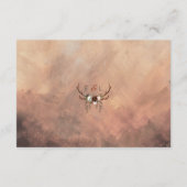 Carte D'accompagnement Plumes rustiques de bois et fleurs florales (Dos)