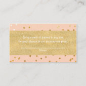 Carte D'accompagnement Poche & Or Brillant Confetti Points Diaper Raffin (Dos)