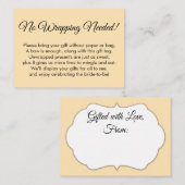 Carte D'accompagnement Poche simple Fête des mariées sans enrobage nécess (Devant / Derrière)