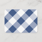 Carte D'accompagnement Poème de demande de Baby shower bleu Smart Navy (Dos)