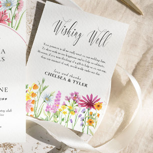 Carte D'accompagnement Poème de puits de souhaits de mariage de prairie d