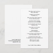 Carte D'accompagnement Poème "Lean On Me" (Devant / Derrière)
