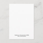 Carte D'accompagnement Poème "Merci, Dieu" (Dos)