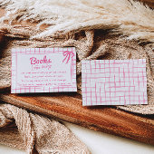 Carte D'accompagnement Poignée Pink Girl Bow En vichy Demande de réservat