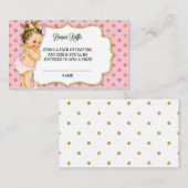 Carte D'accompagnement Poignée rose et or (Devant / Derrière)