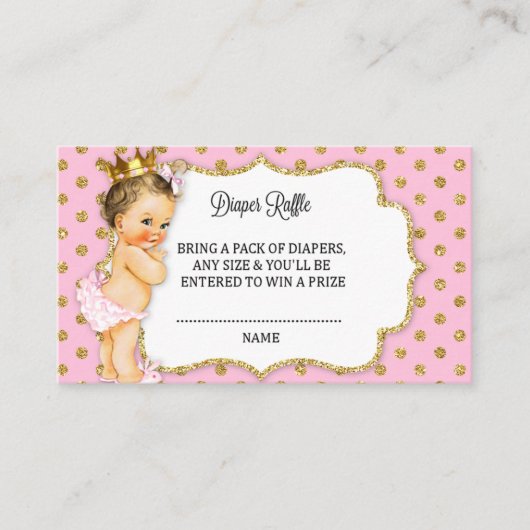 Carte D'accompagnement Poignée rose et or (Devant)