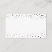 Carte D'accompagnement Points Confetti en argent élégant - Détails du Mar (Dos)