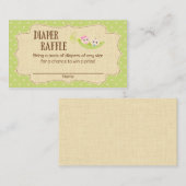 Carte D'accompagnement Pois Dans Un Baby shower De Poitrine Billet Raffle (Devant / Derrière)