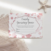 Carte D'accompagnement Pois Devinez combien de bonbons Rose or tendance