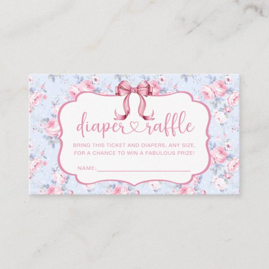 Carte D'accompagnement Poitrine rose Baby shower Déchets Raffle (Devant)