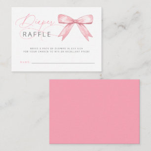 Carte D'accompagnement Poitrine rose Baby shower Déchets Raffle