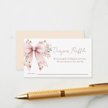 Poitrine rose florale Baby shower Déchets Raffle