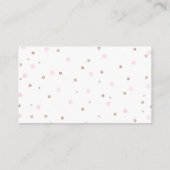 Carte D'accompagnement Poitrine rose Tickets de raffle pour Baby shower (Dos)